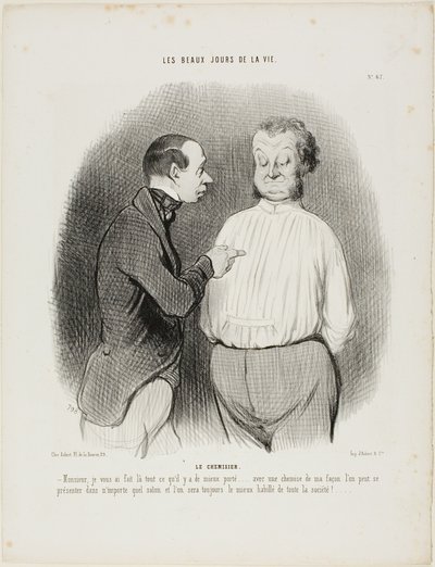The Shirt Maker, plate 67 from Les Beaux Jours by Honoré Victorin Daumier