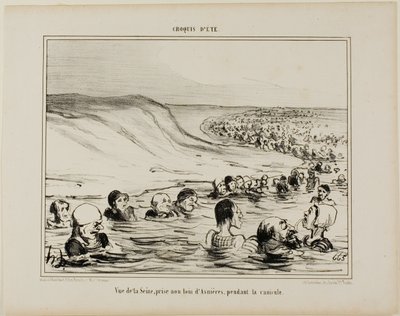 View of the Seine near Asnières during the Dog Days, plate 2 from Croquis D