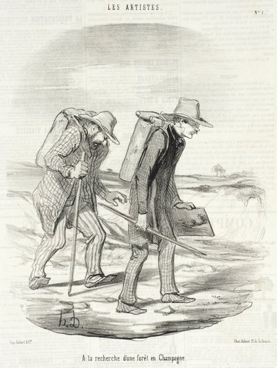In Search of a Forest in Champagne by Honoré Daumier