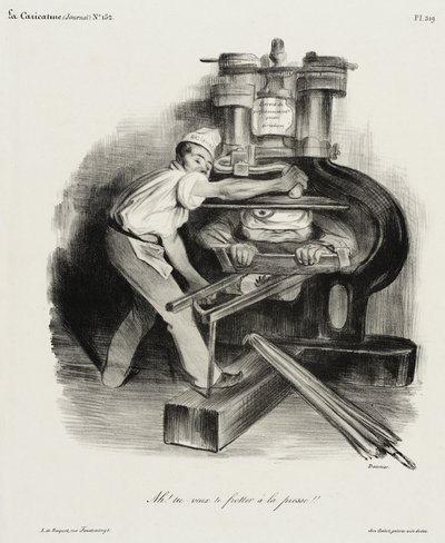 Ah! You want to rub against the Press!! by Honoré Daumier