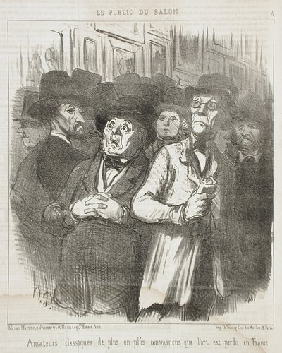 Classical Amateurs...Convinced... by Honoré Daumier
