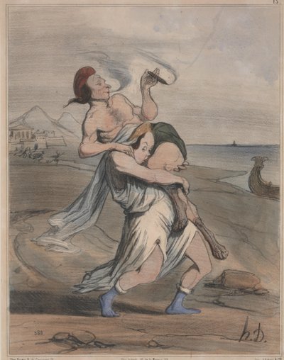 Ancient History, no. 13: The Abduction of Helen by Honoré Daumier