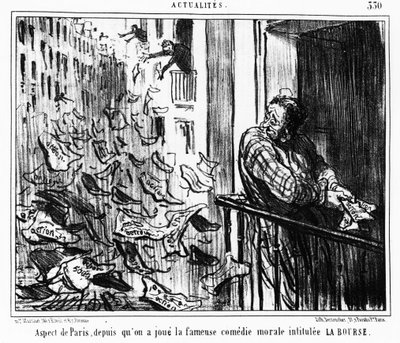 Appearance of Paris, since the famous moral comedy entitled LA Bourse (from the series of caricatures on the stock exchange) by Honoré Daumier