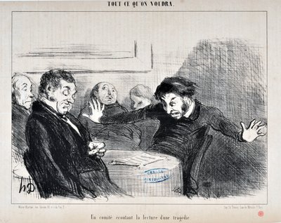 A Committee Listening to the Reading of a Tragedy (Honore Daumier) by Honoré Daumier