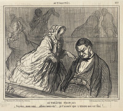 At the Théâtre Français... by Honoré Daumier