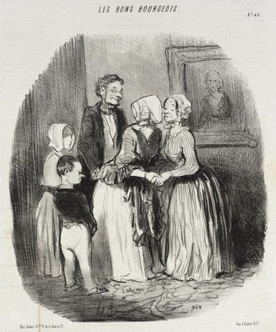 At the New Year, Obligatory Visit to Aunt Rabourdin by Honoré Daumier
