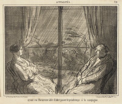 Having Had the Happy Idea of Spending Spring in the Countryside by Honoré Daumier
