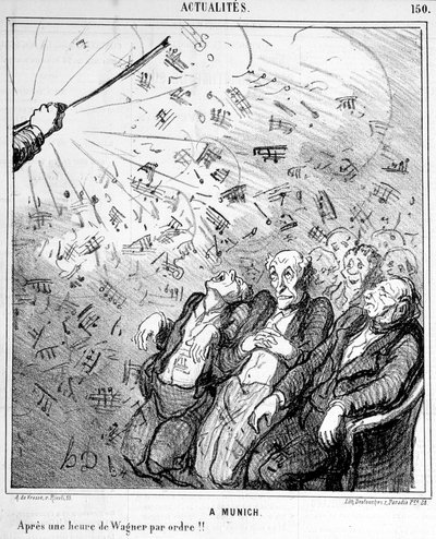 Cartoon on the Music of Wagner - by Honoré Daumier by Honoré Daumier