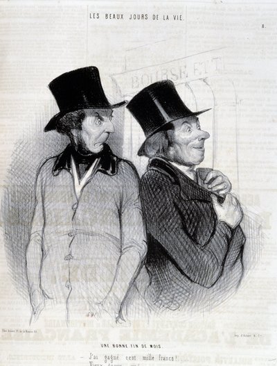 Cartoon on the scholarship holders - by Daumier, in "Charivari" from 16/04/1844 by Honoré Daumier