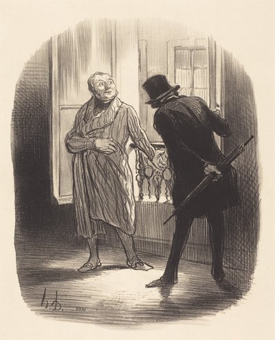 This Accommodation is a Bit Expensive for the Place Royale... by Honoré Daumier