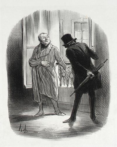 This Accommodation is a Bit Expensive for the Place Royale... by Honoré Daumier