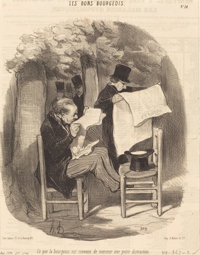 What the Bourgeois Agreed to Call a... Distraction by Honoré Daumier