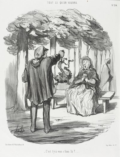Is That Your Dog There? by Honoré Daumier