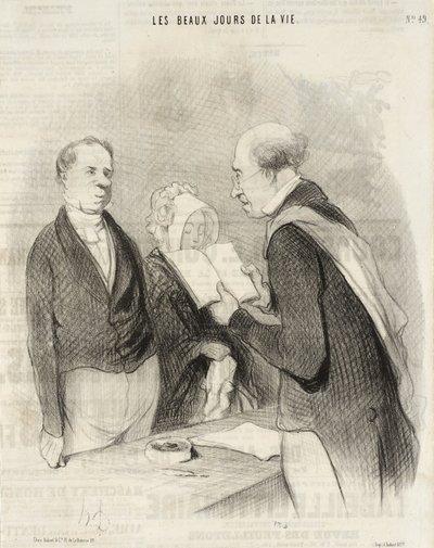 In Front of Mr. Mayor by Honoré Daumier