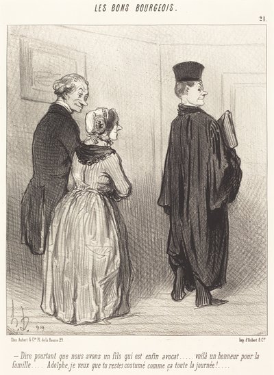 To say... that we have a son who is... a lawyer... by Honoré Daumier
