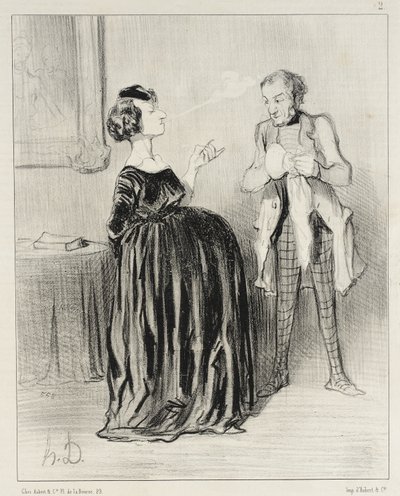 Say...my husband...I really want to call my drama... by Honoré Daumier