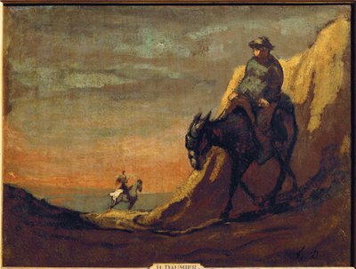 Don Quixote and Sancho Panza by Honore Daumier