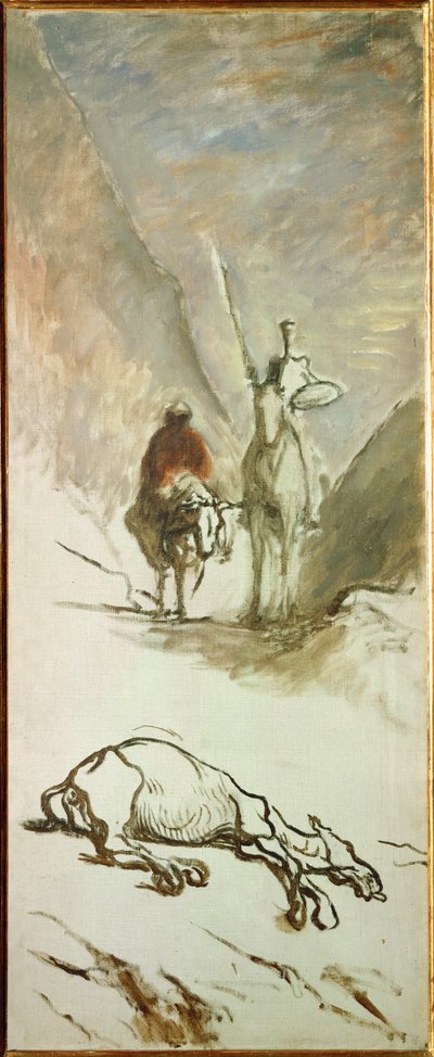 Don Quixote and the Dead Mule by Honore Daumier
