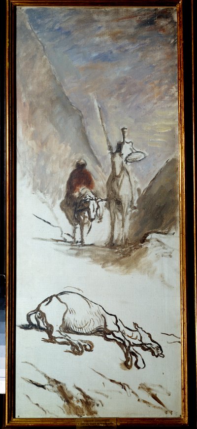 Don Quixote and the Dead Mule by Honoré Daumier