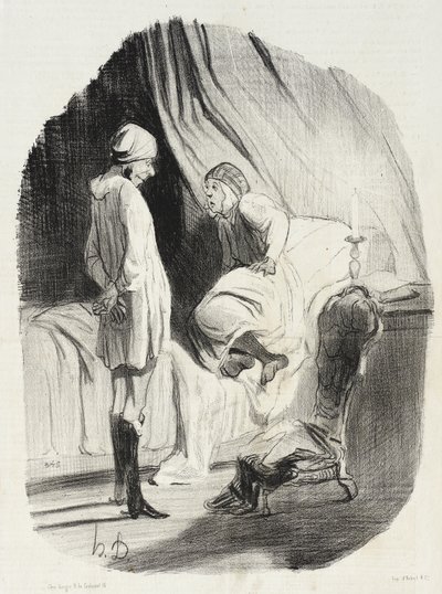 Eh! Well, my Didine, have we danced enough?... by Honoré Daumier