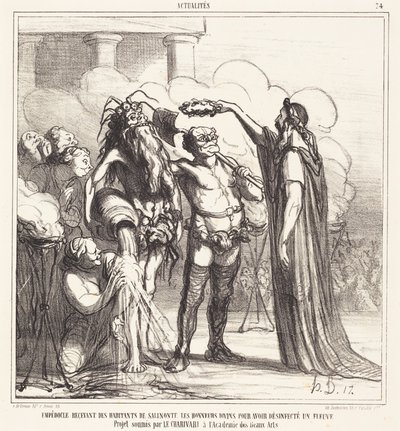 Empedocles Receiving Divine Honors by Honoré Daumier
