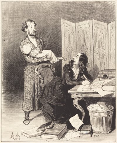 Take That Away... Impossible to Work... by Honoré Daumier