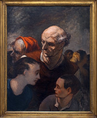Family on the Barricades in 1848 by Honoré Daumier