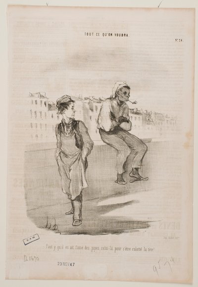 He Really Must Have Smoked Many Pipes by Honoré Daumier