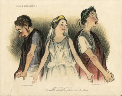 Theatre - Actor, Actress, Comedian by Honoré Daumier