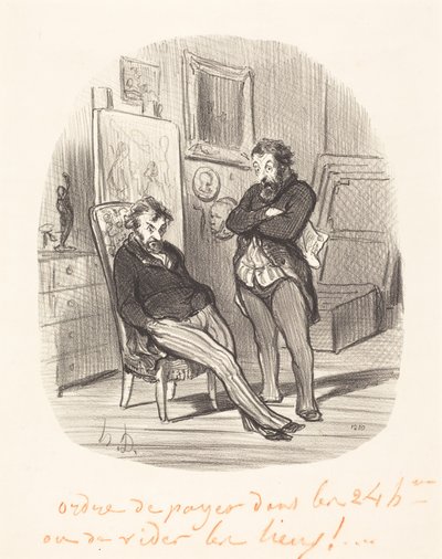 Inconvenience of Sending a Bad Painting... by Honoré Daumier