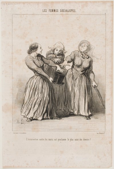 Insurrection Against Husbands is Proclaimed as Being the First and Holiest Duty in Life! by Honoré Daumier