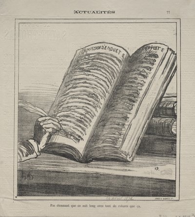 Actualities (No. 77): Do not be astonished that it is long and with many corrections by Honoré Daumier