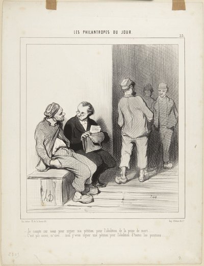 I Count on You to Sign..., Number 33 from the Series The Philanthropists of the Day by Honoré Daumier