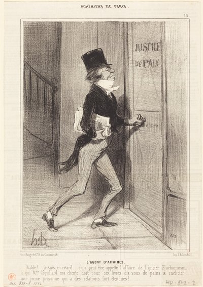 The Business Agent by Honoré Daumier