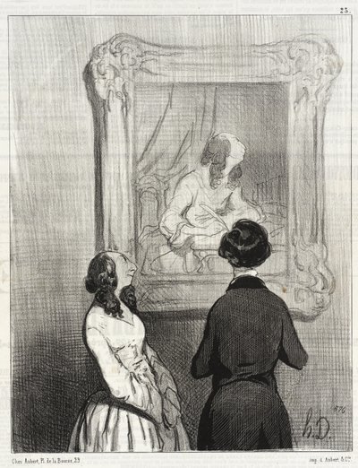 The Artist Represented Me at the Moment I Write... by Honoré Daumier