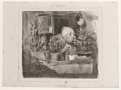 Smell (The Five Senses), from La Caricature by Honoré Daumier