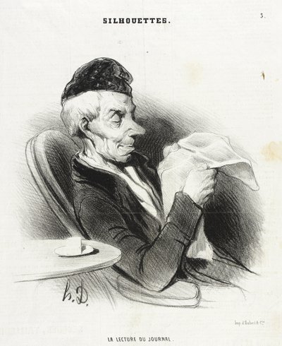 Reading the Newspaper by Honoré Daumier