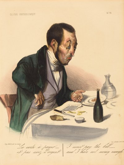 The Card to Pay by Honoré Daumier