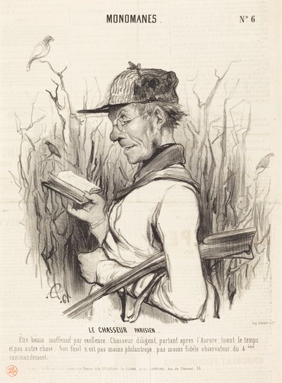 The Parisian Hunter by Honoré Daumier