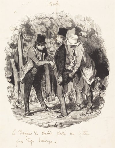 The Danger of... Visiting a Too Wild Site by Honoré Daumier