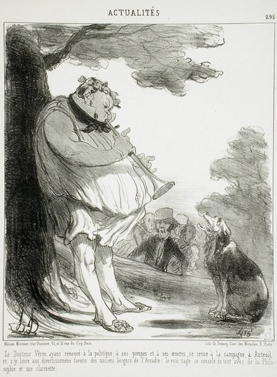 Doctor Véron Having Renounced Politics... by Honoré Daumier