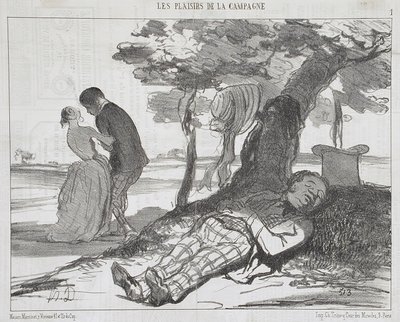 The Husband Falling Asleep by Honoré Daumier