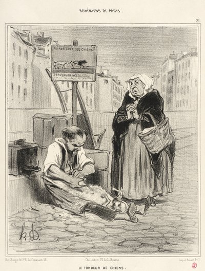 The Dog Shearer by Honoré Daumier