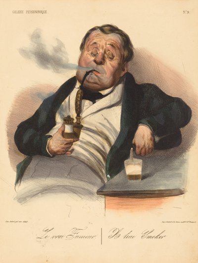 The True Smoker by Honoré Daumier
