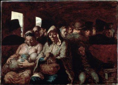 A Wagon of the Third Class by Honoré Daumier