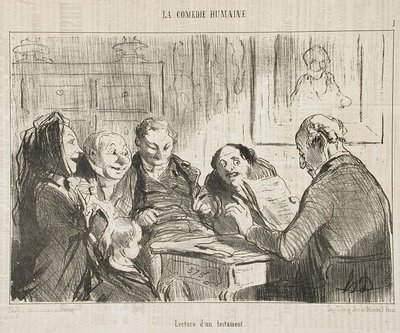 Reading of a Will by Honoré Daumier