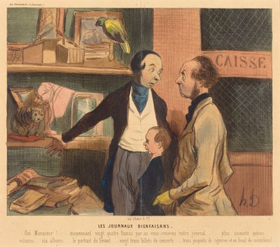 The Beneficial Newspapers by Honoré Daumier
