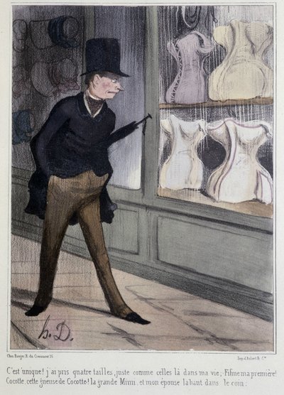 Les corsets - by Daumier by Honoré Daumier