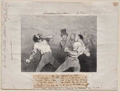 Lesson in Understanding in 1843 by Honoré Daumier