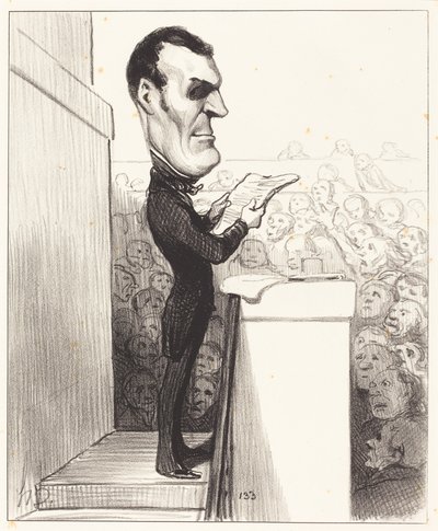 M.L.P.F. Esquirou de Parieu by Honoré Daumier